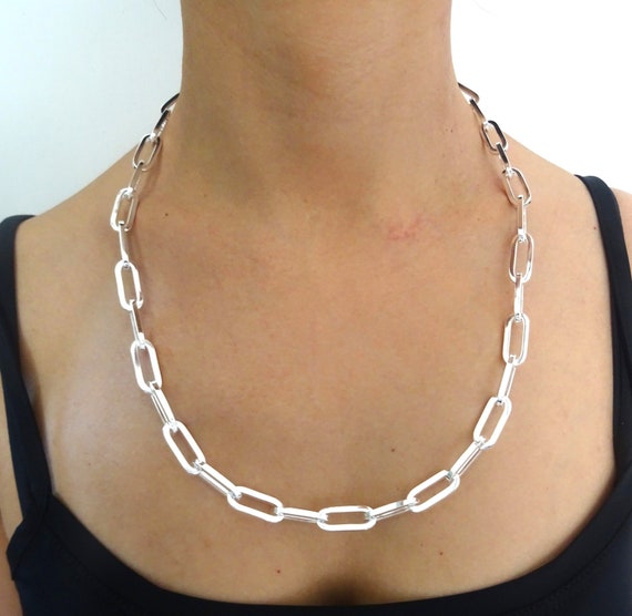 Chaîne En Argent Massif Ancienne – 6,8 Grammes – Vintage