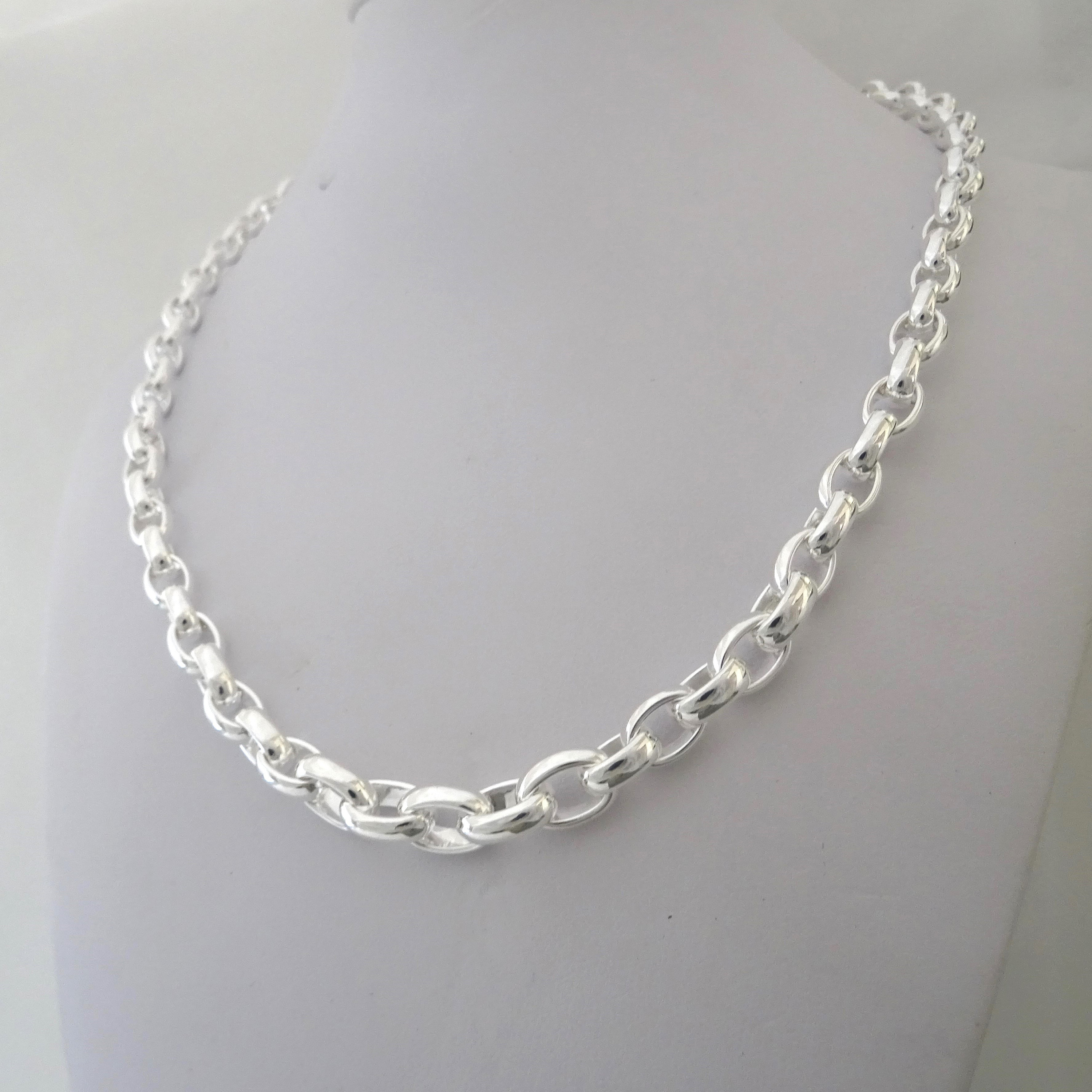 Collana Donna In Argento Fine 999 Con Catena A Maglia Rolo 21,6 Pollici - Gioiello Elegante