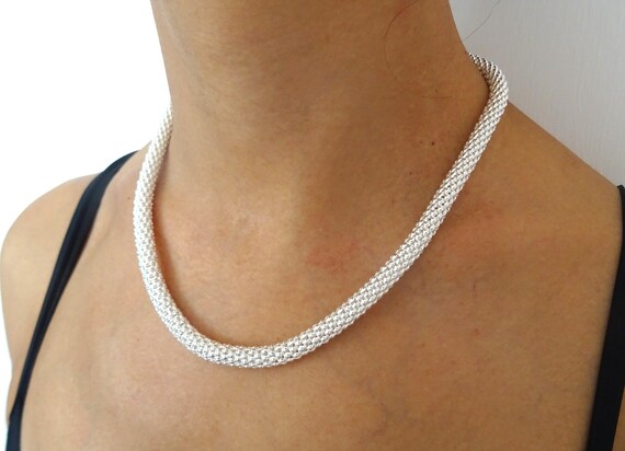 Damiano Argenti – Collana Pop Corn Mini In Argento 925, Lunghezza 40 Cm, Anallergica, Made In Italy