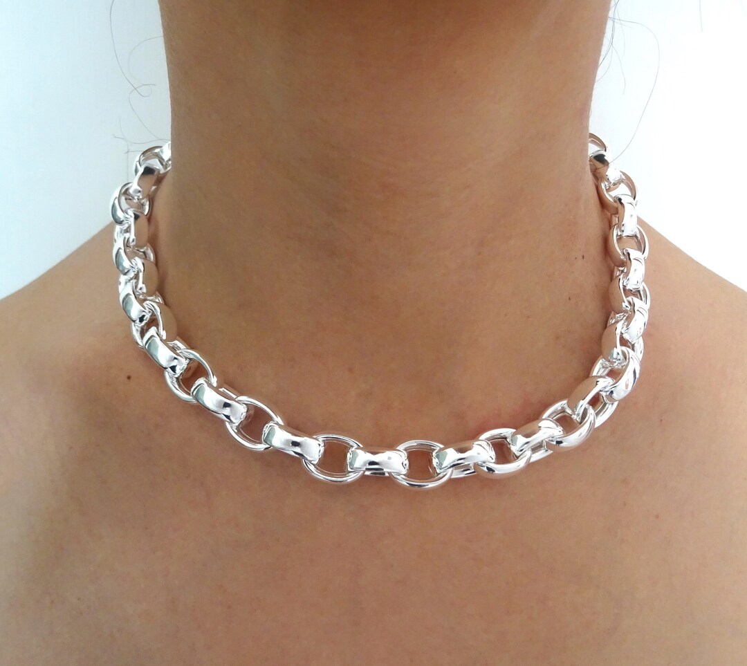 Collana Uomo Acciaio Inox Collana In Acciaio Inox A Catena Rolo Quadrata - Unisex, Chiusura A Granchio, Stile Moderno Gioielli Stainless Steel - Foto 10