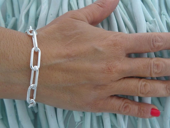 シルバー925 クリップチェーン ブレスレット シルバー925製ペーパー