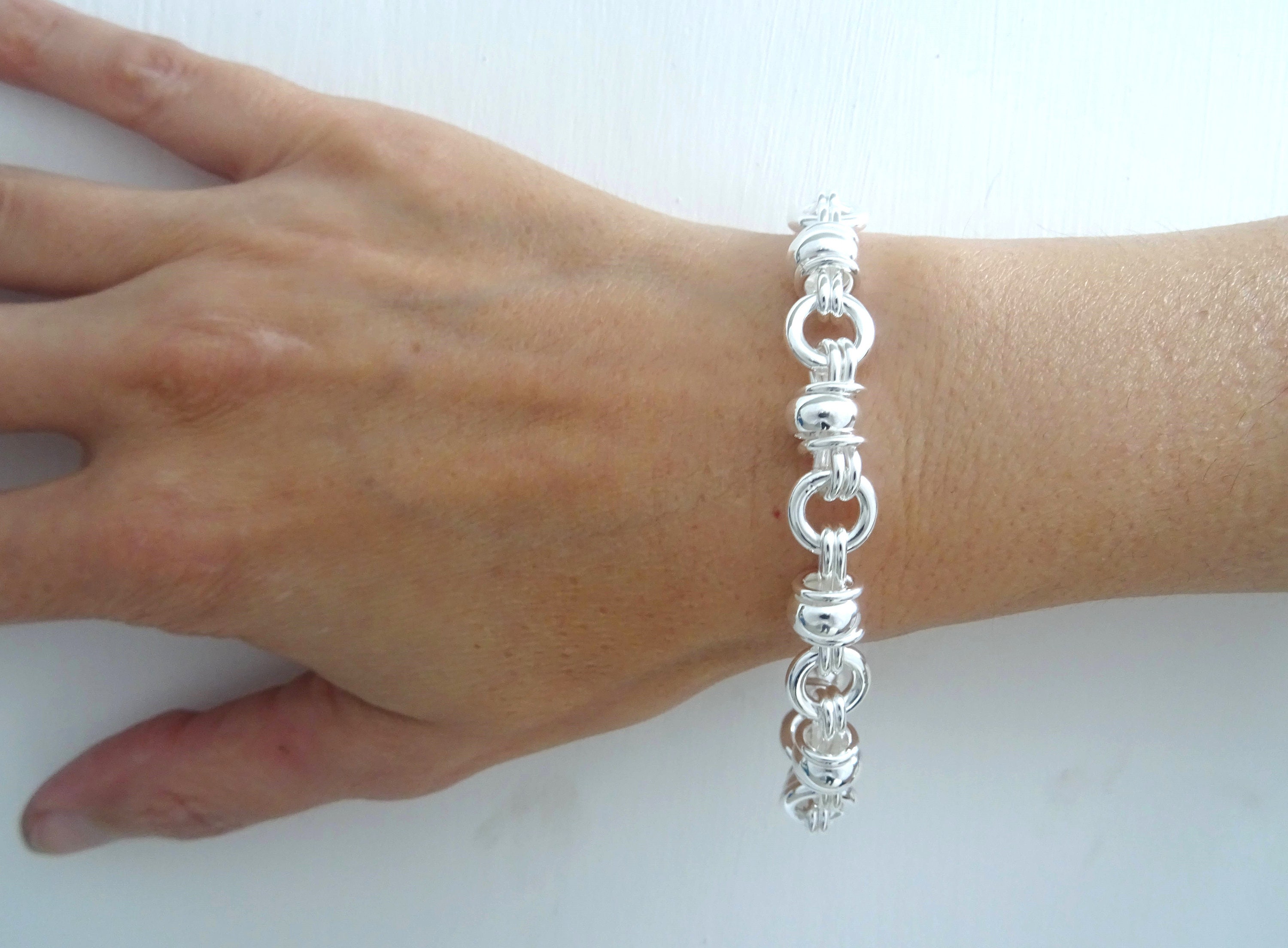 Bracelet En Argent Massif Signé AREZZO Italie - Occasion - Bijou Fin Et élégant