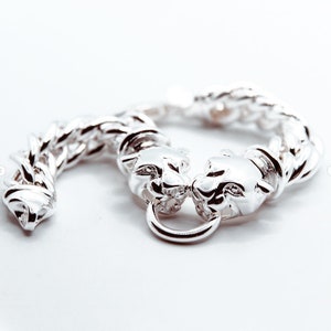 925 silver bracelet with double panther.