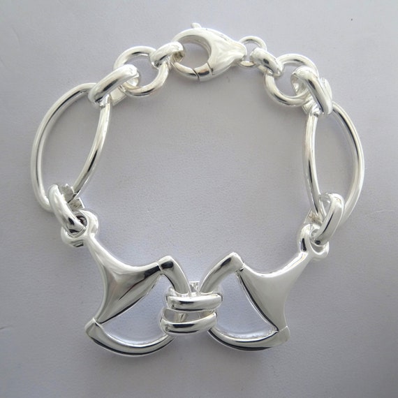 定番の中古商品 Silver. 925 in Bracelet Horsebit Made Etsy - Italy. in アクセサリー