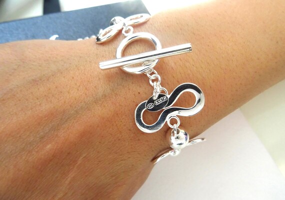 Bracelet En Argent Massif AREZZO Italie - Signé - Occasion - Bijou De Qualité