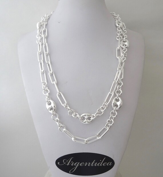 Chaine en argent - Médaille Précieuse