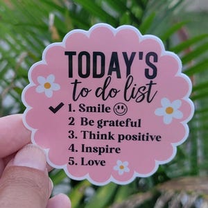 To Do Request Sticker Today's to Do List Sticker, Motivational Sticker, Checklist Sticker ...