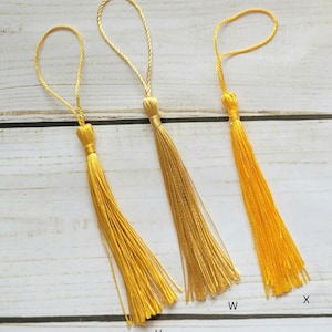 Bookmark Tassels, Silky Floss Soft Mini Tassels with loops 35 different colors to choose from. image 7