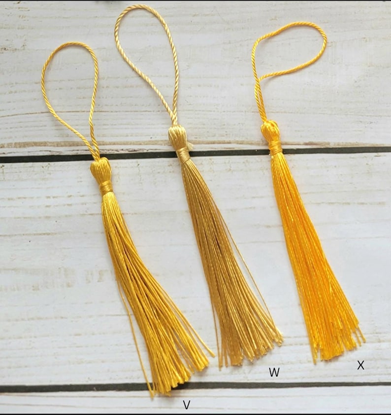 Bookmark Tassels, Silky Floss Soft Mini Tassels with loops 35 different colors to choose from. image 7
