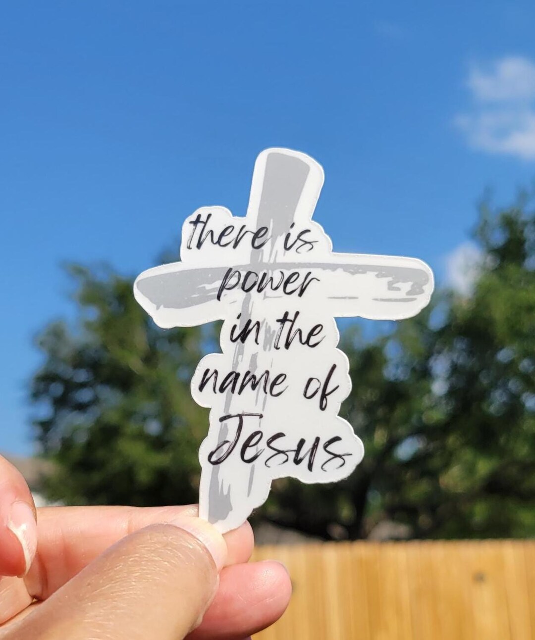 There is Power in the Name of Jesus Sticker, Faith Sticker, Jesus ...