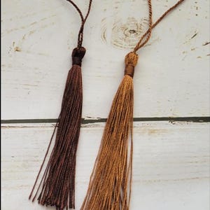 Bookmark Tassels, Silky Floss Soft Mini Tassels with loops 35 different colors to choose from. image 5
