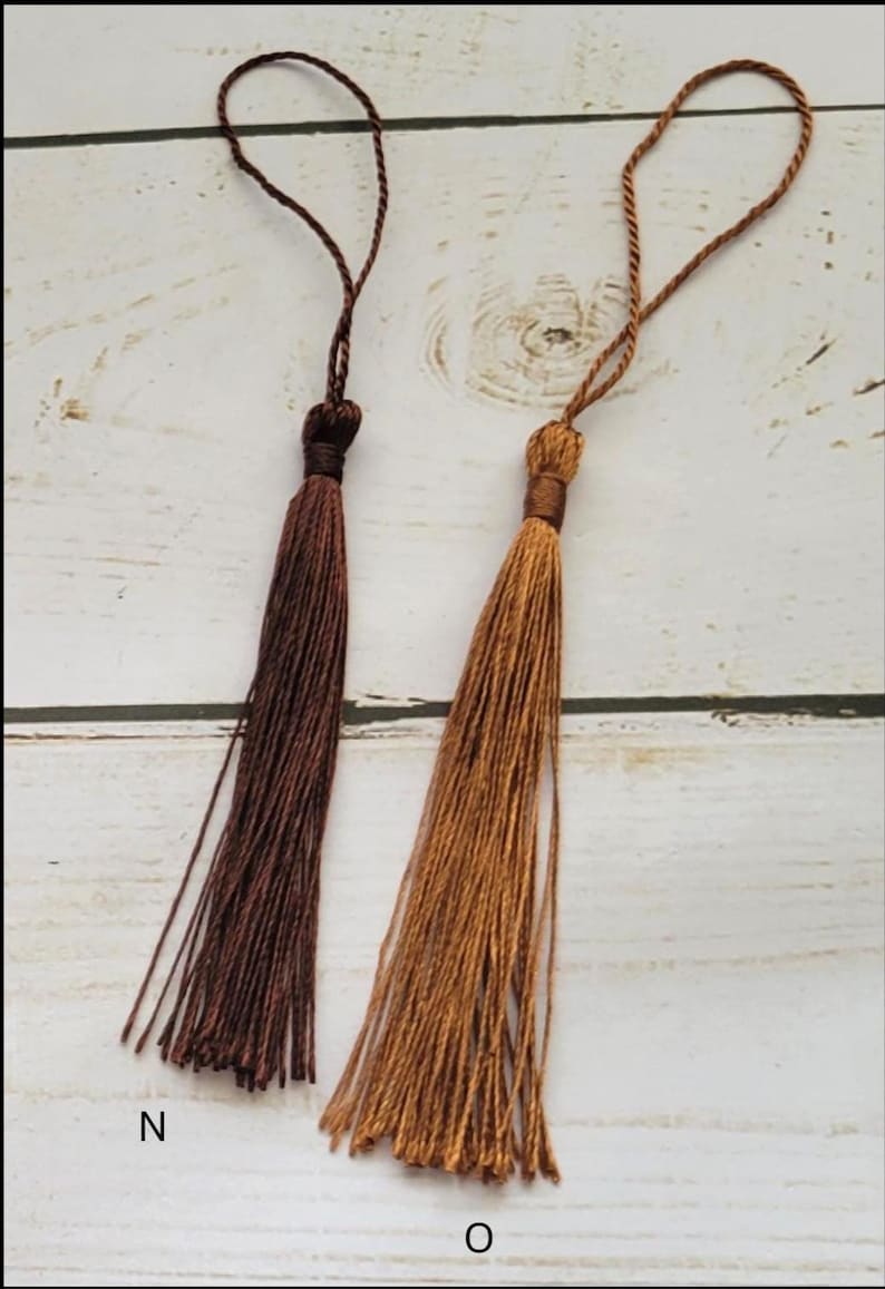 Bookmark Tassels, Silky Floss Soft Mini Tassels with loops 35 different colors to choose from. image 5