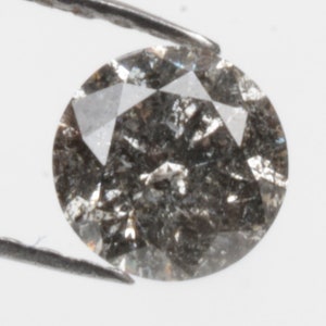 0.34 CT 4.7 MM | Natural Loose Diamond | Round Brilliant cut Diamond | Salt and Pepper Diamond | For Engagement Ring, Wedding Ring | G689