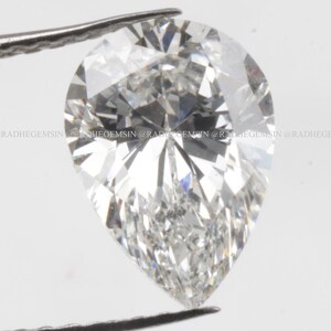 Diamante coltivato in laboratorio taglio a pera, 1,0 CT/1,5 CT/2,0 CT/3,0 CT Diamante da laboratorio taglio a pera, certificato IGI E-F / VS Diamante CVD taglio a pera