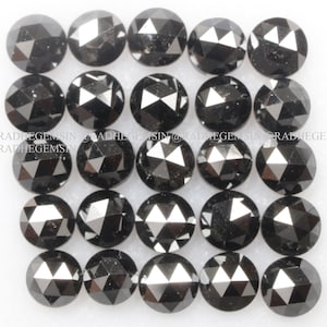 2.0 MM Round Rose cut Black Diamond, Natural Loose Round Shape Diamond, Black color Round Rosecut Loose Diamond, Black Rosecut For Jewelry