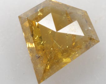 0.53 CT 5.9 X 5.8 MM Natural Loose Diamond, Shield Cut Diamond, Yellow color Fancy cut Diamond, For Shield cut Diamond Engagement Ring,G2151