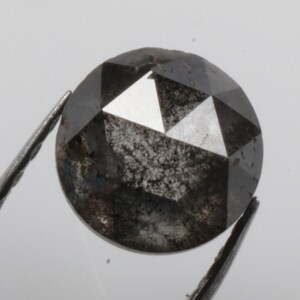 0.71 CT 5.0 MM Natural Loose Round Rosecut Diamond, Grey Black color Round Shape Rosecut Diamond G487