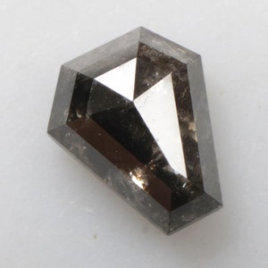 0.68 CT 6.3 X 5.4 MM Coffin cut Diamond, Natural Loose Coffin Shape Diamond, Black color Coffin Diamond, For Coffin Engagement Ring, G2136