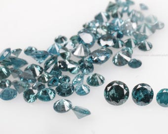 1.0MM/2.0MM Round cut Blue Diamond, Natural Loose Round cut Blue color Diamond