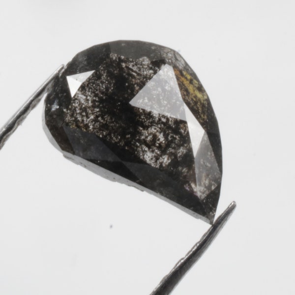 0.65 CT 7.5 X 5.4 MM Natural Loose Fancy Shape Diamond, Antique Pear Shape Diamond, Mango Shape Diamond, Black color Diamond, G1196