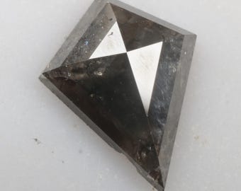 0,91 CT 9,2 x 7,2 MM Drachenform Diamant, natürlicher loser Diamant, Salz und Pfeffer Diamant, loser Diamant in Drachenform, für Drachenring, G2186