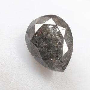 1.67 CT 8.0 X 6.3 MM Natural Loose Diamond, Pear Shape Diamond, Black color Diamond, Natural Loose Pear cut Diamond, G1656