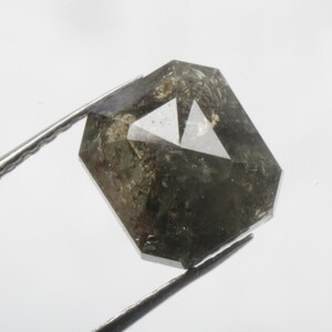 2.26 CT 7.5 x 6.8 MM 天然ルースエメラルドカットダイヤモンド、グレー/ブラックカラーエメラルドダイヤモンド、天然ルースダイヤモンド、エメラルドカットダイヤモンド、G1512