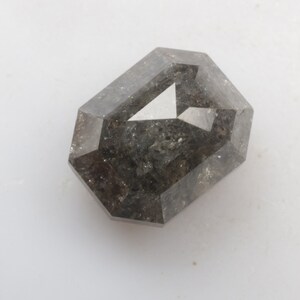 2.0 CT 7.5 X 6.0 MM 天然ルースエメラルドカットダイヤモンド、ブラックカラーエメラルドダイヤモンド、天然ルースダイヤモンド、エメラルドカットダイヤモンド、G1522