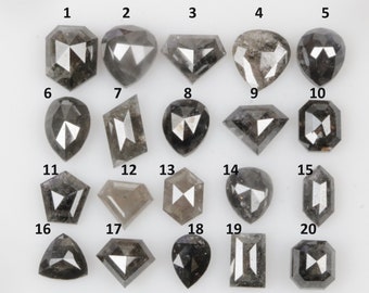 Natural Loose Diamond, Fancy cut Diamond, Black color Diamond, Rosecut Diamond, Salt and Pepper Diamond For Engagement Ring Diamond Jewelry
