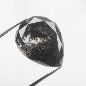 2,78 CT 10,2 x 7,9 MM natürlicher loser Diamant, Diamant in Birnenform, schwarzer Farbdiamant, natürlicher loser Diamant im Birnenschliff, G1643