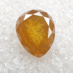 1.45 CT 7.8 X 6.2 MM Natural Loose Pear Shape Diamond, Fancy Orange color Pear cut Diamond, Natural Loose Diamond For Pear cut Ring, G1646