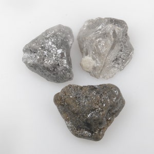 8.20 CT 8.0 MM to 10.9 MM Natural Rough Diamond Loose Uncut Diamond Grey color Rough Raw Diamond Uncut Diamond 3 piece G1568