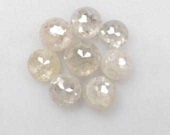 1,66 CT 3,0 mm bis 3,9 mm Natürlicher lockerer runder Rosecut-Diamant, weiße Farbe Rosecut-Diamant, Diamant in runder Form, 8-teilig, G1602