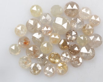 2.10 CT 2.0 MM to 3.4 MM Natural Loose Round Rosecut Diamond, Fancy color Round Shape Diamond, Rosecut Diamond, 32 piece, G1358