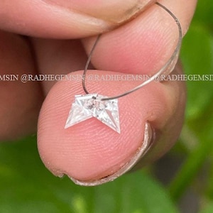 5.0 X 3.0 MM Kite cut Lab Grown Diamond, Drilled Diamond, White color Kite Shape Lab Grown Diamond For Drilled Necklace Bracelet Jewelry