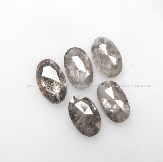 4.0/5.0 MM Oval cut Diamond, salt and Pepper Diamond, Natural Loose Diamond, Oval cut Diamond, Salt and Pepper oval Shape Loose Diamond
