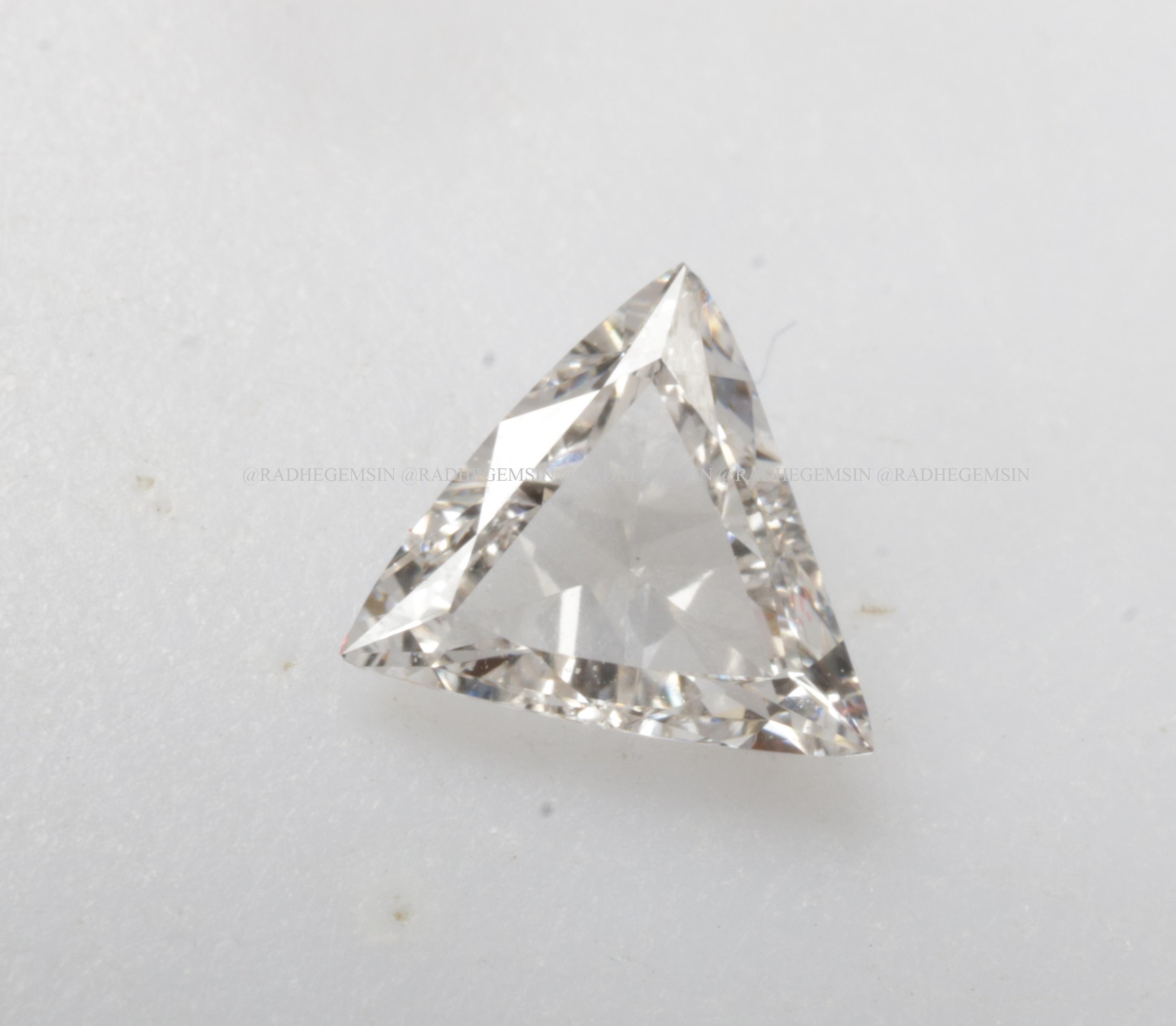 Triangle Lab Diamond Triangle Cut Lab Grown Diamond, Lab Created Rosecut Triangle Shape ...