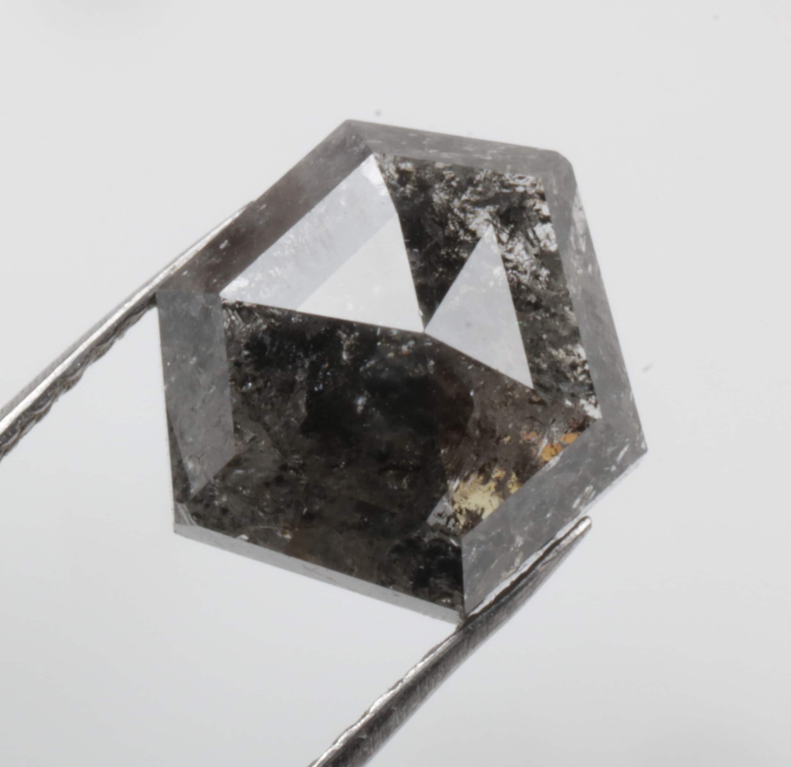 2.39 CT 9.3 X 7.7 MM Salt and Pepper Diamond, Natural Loose Fancy