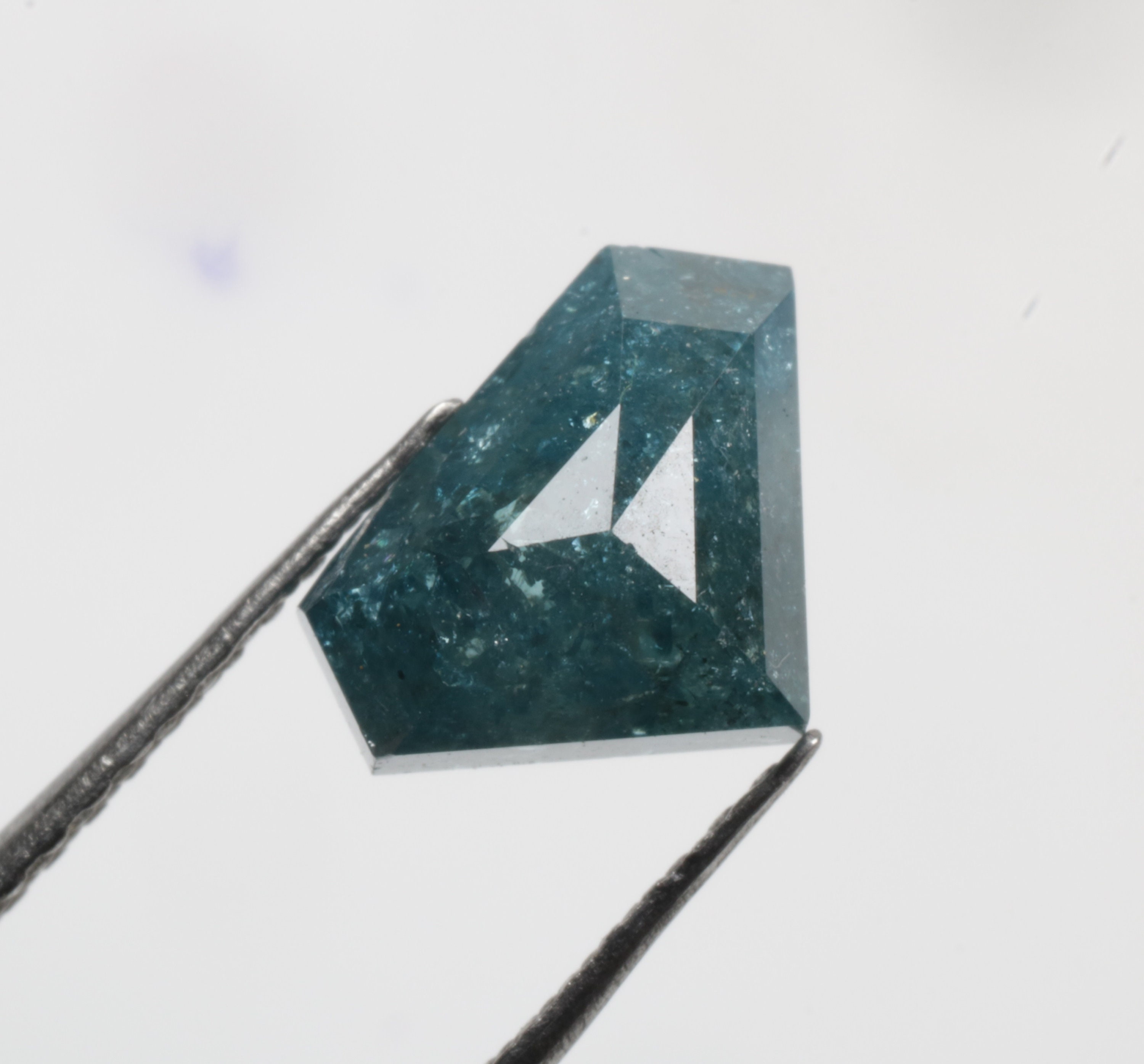 1.45 CT 6.1 X 8.4 MM Natural Blue Diamond Cut, Loose Pentagon 