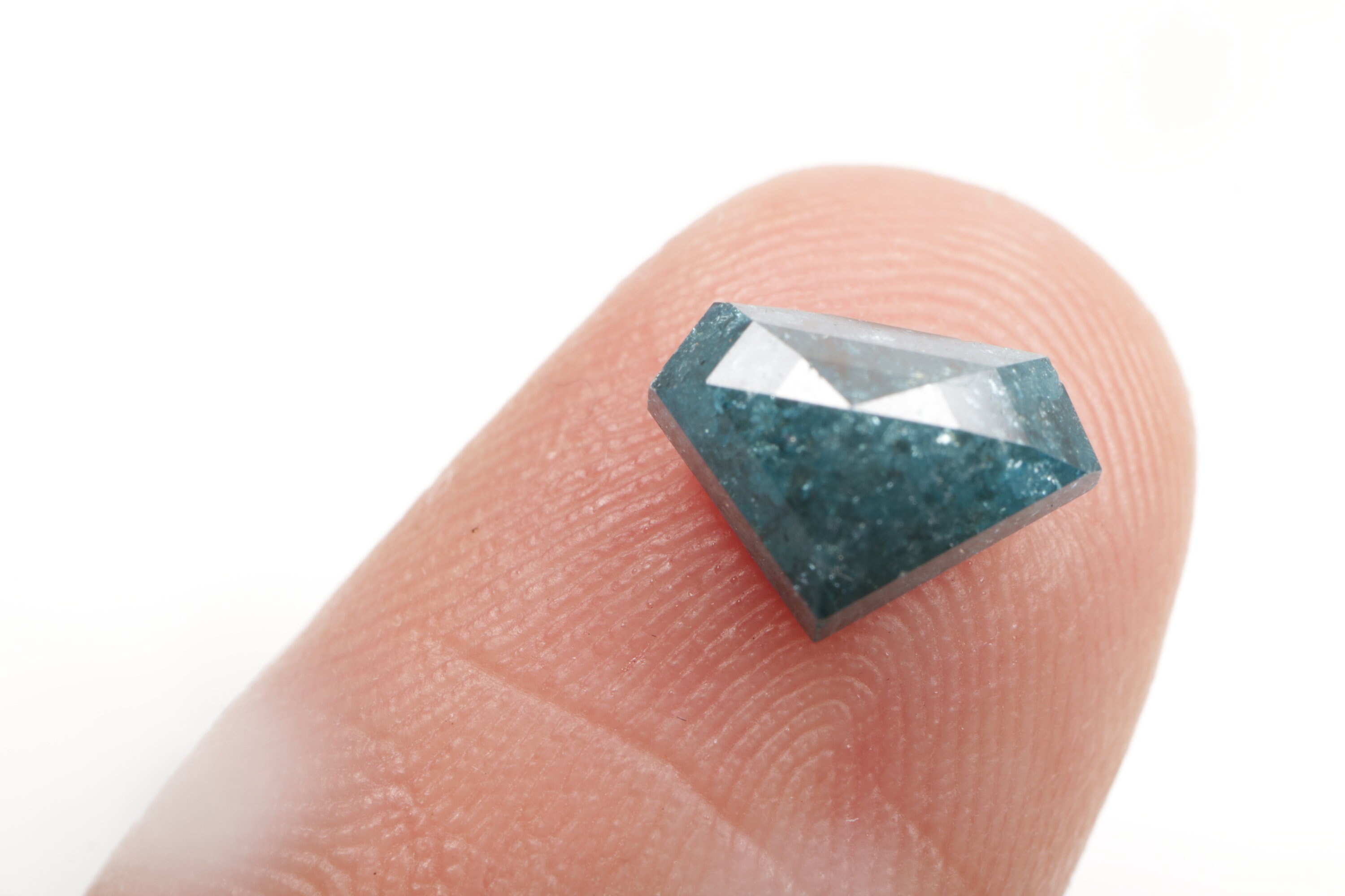 1.45 CT 6.1 X 8.4 MM Natural Blue Diamond Cut, Loose Pentagon 