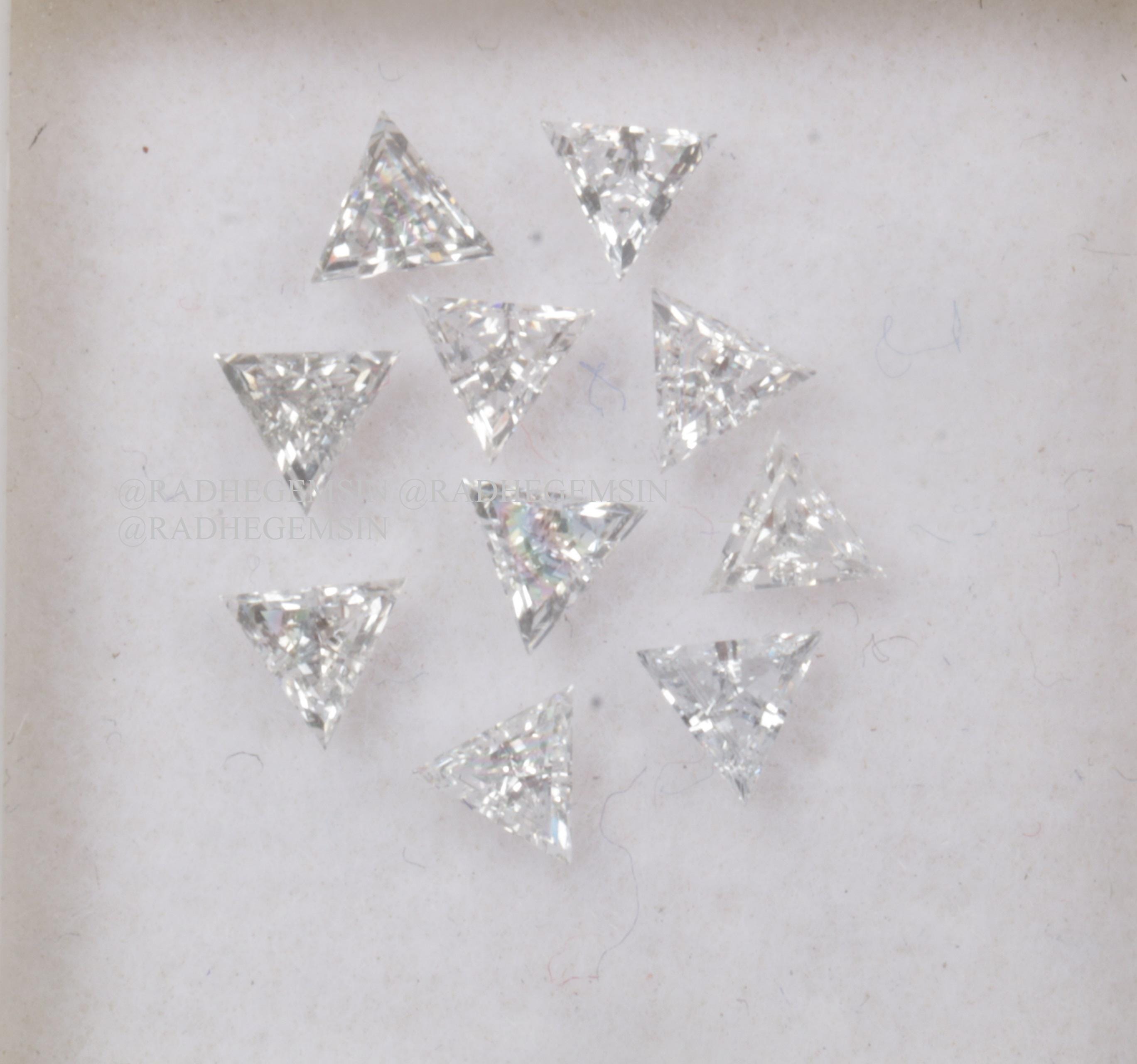 Two Triangle Make Diamond Triangle Cut Lab Grown Diamond, Lab Created Triangle Shape Loose ...