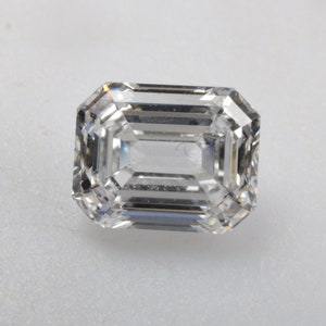 1 carat CVD / Lab Grown Emerald Cut Diamond, White color CVD Emerald cut Diamond for Emerald cut Ring, Lab Grown Diamond Ring