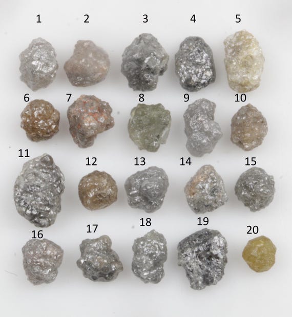 Natural Rough Diamond, Raw Diamond, Uncut Diamond, Grey Color