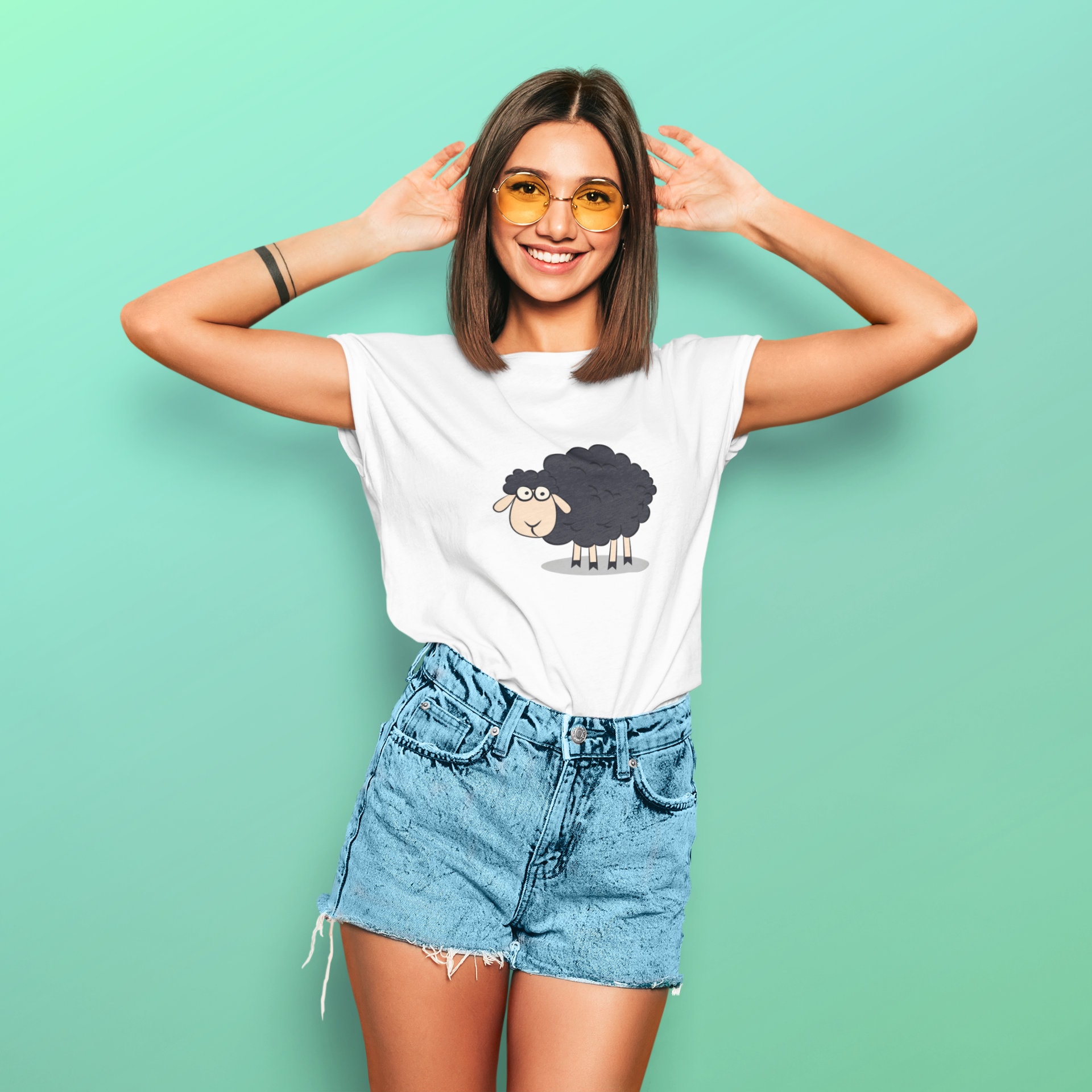 Black Sheep. Vector Illustration. Instant Digital Download, Eps, Ai