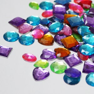 große Acrylsteine, selbstklebend (100 Stück)