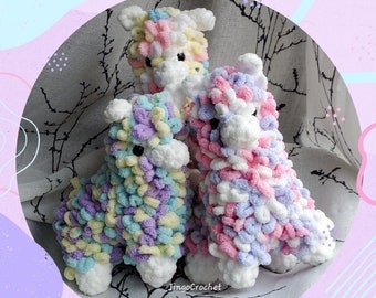 Fluffy Baby Alpaca Llama Crochet PDF Pattern