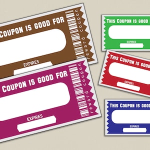 BLANK REWARD COUPON, druckbare Gutscheine, Gutschein für Aktivitäten zu Hause, Gutschein für Aktivitäten zu Hause