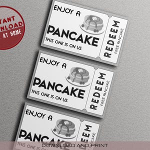 GENIESSEN SIE EINEN PANCAKE-GUTSCHEIN, Genießen Sie einen Pfannkuchen Dieser ist bei uns Tickets, Ereigniskarte, Aktivitätsmahlzeitgutscheine, Print At Home, Trending Ticket