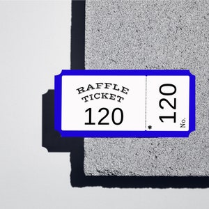 VERlosungs-TICKET-GUTSCHEIN, druckbare Raffle-Losnummern, druckbare Aktivitäts-Verlosungskarte, Fundraisen-Verlosungskarten-Coupon