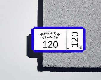 RAFFLE TICKET COUPON, Printable Raffle Ticket Numbers, Printable Activity Raffle Ticket, Fundraising Raffle Ticket Coupon